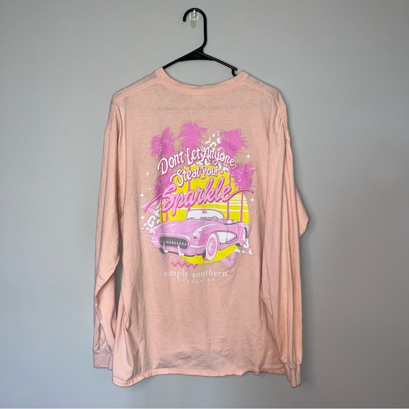 Simply Southern Peach Long Sleeve with Graphic Design XL - Picture 1 of 5